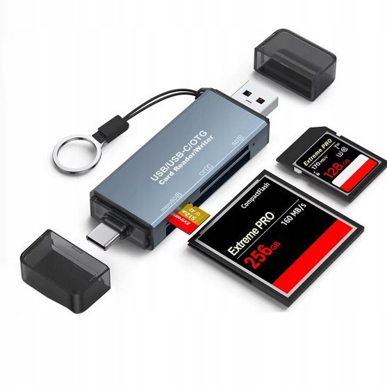 CZYTNIK KART PAMIĘCI CF TF MicroSD SD SDHC SDXC NA USB / USB-C OTG