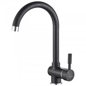 LAVEO BQX 768D LETE Bateria zlewozmywakowa stojąca z wylewką U Jednouchwytowa Sposób montażu: stojący Głowica: 35 mm Zasięg wylewki: 182 mm Wykończenie: czarne - Baterie kuchenne - miniaturka - grafika 1