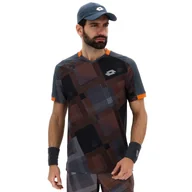 Koszulki sportowe męskie - Koszulka męska Lotto Tech IV D1 Tee Poppy Seed Gray L - miniaturka - grafika 1