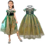 Stroje karnawałowe - Przebranie Strój Sukienka Anna Kraina Lodu  104/110, Hopki - miniaturka - grafika 1