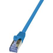 Patchcordy - LogiLink Kabel sieciowy CQ3036S CAT 6A S/FTP AWG 26/7 RJ45 1 m Niebieski - miniaturka - grafika 1