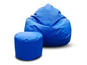 Pufy i podnóżki - Pufa sako XXXL worek + gratis granatowa - miniaturka - grafika 1