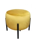 Fotele i pufy dla dzieci - Pufa WILFRED MG VELVET żółta - POLECA nas aż 98% klientów - ZAMÓW (91 822 80 56) - miniaturka - grafika 1