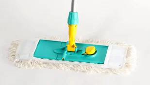 TTS kompletny mop kieszeniowy - 40 cm, 2-częściowy, metalowy, mikrofaza, mikroblue - Miotły, szufle, mopy - miniaturka - grafika 1