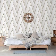 Tapety - DUTCH WALLCOVERINGS Tapeta Geometric, biało-złota - miniaturka - grafika 1