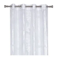 Firany - Firana z kółkami Vanua 140 x 260 cm biała/srebrna - miniaturka - grafika 1