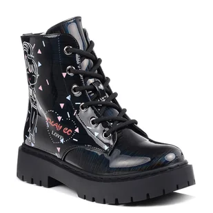 Buty zimowe dziecięce dziewczęce ocieplane czarne Wojtyłko 26107 zamek-35 - Buty dla dziewczynek Buty zimowe dziecięce dziewczęce ocieplane czarne Wojtyłko 26107 zamek-35 - Buty dla dziewczynek - miniaturka - grafika 1