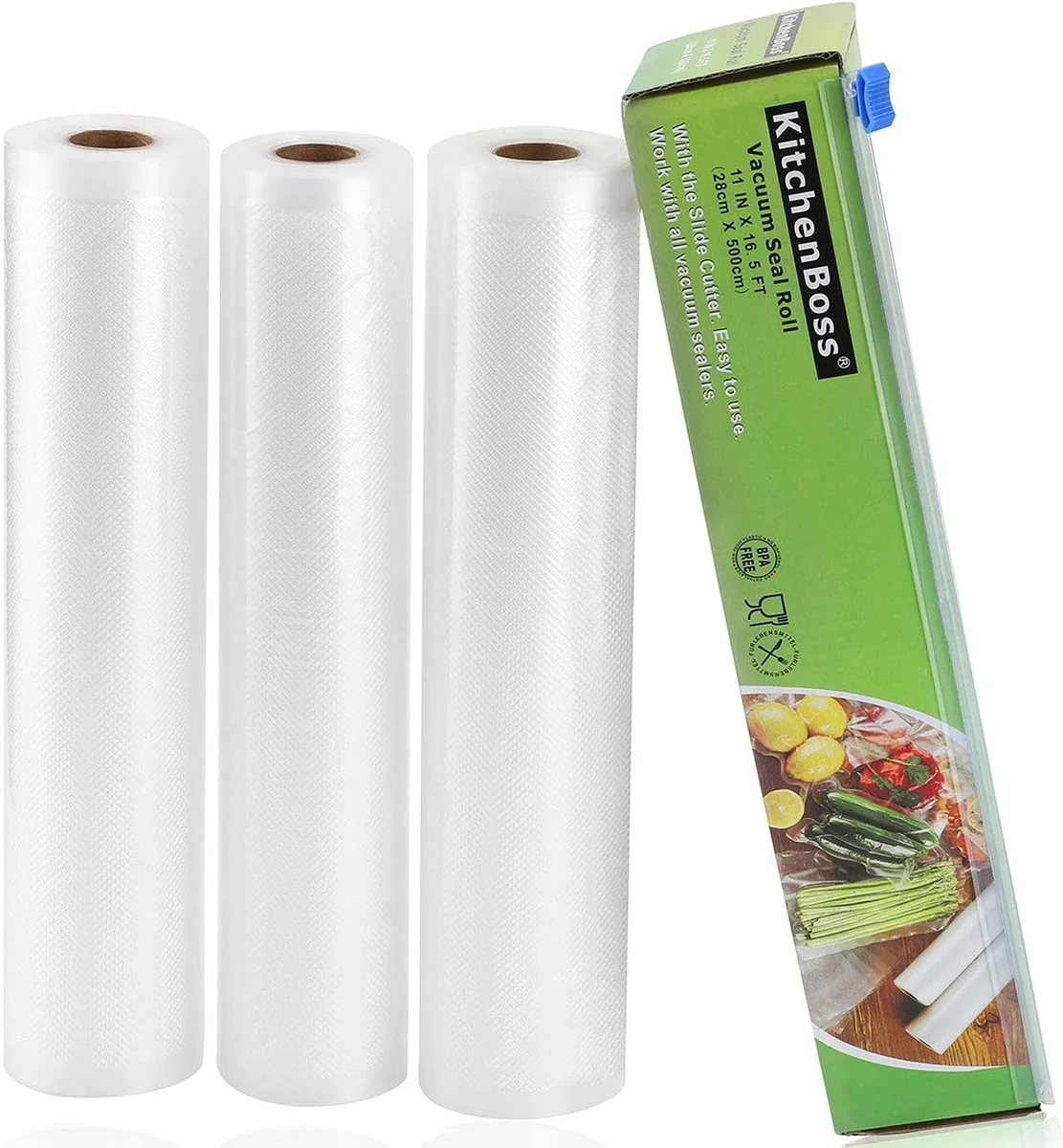 Worki próżniowe 3 rolki 28x500 cm KitchenBoss do zgrzewarki folia BPA