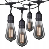 Lampy ogrodowe - GIRLANDA OGRODOWA Łańcuch 10m E27 + ŻARÓWKI LED - miniaturka - grafika 1