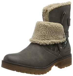 TOM TAILOR 7991003 damskie sztyblety, szary - Grau Dkgrey 01483-43 EU - Botki damskie - miniaturka - grafika 1