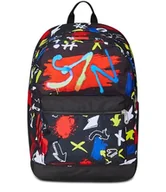 Plecaki szkolne i tornistry - Seven Plecak szkolny Pro XXL Reversible Detach The Double, GraffitiLoad, czarny czerwony, 3 plecaki w 1, podwójna komora z bezprzewodowymi słuchawkami, kieszenią na PC i kieszenią na butelkę, średni - miniaturka - grafika 1