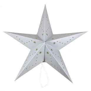 Gwiazda papierowa 10 LED stałe światło ciepły biały 50 cm mix 4 kolory - Oświetlenie świąteczne - miniaturka - grafika 1