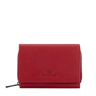 Portfele - Damski portfel ze skóry saffiano czerwony - miniaturka - grafika 1