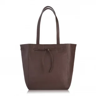 Torba Shopper Skórzana Damska Na Ramię Brązowa Paolo Peruzzi In-64-Br - Torebki damskie - miniaturka - grafika 1