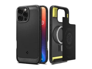 Spigen Rugged Armor Mag Magsafe do iPhone 16 Pro Matte Black - Etui i futerały do telefonów - miniaturka - grafika 2