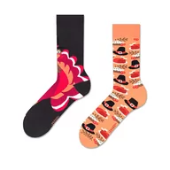 Skarpetki męskie - ZOOKSY kolorowe skarpety męskie w zwierzęta r.41-46 1 para, długie skarpety na święto dziękczynienia - mixTURY DZIĘKCZYNIENIA - miniaturka - grafika 1