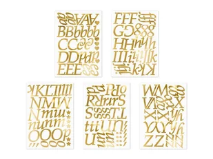 PartyDeco "Naklejki Litery, złoty" NP5-019 [15347966] - Pamiątka Chrztu Świętego - miniaturka - grafika 4