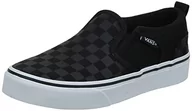 Koszulki i topy damskie - Vans Asher niski top dla chłopców, Czarny Checker Black Black, 30.5 EU - miniaturka - grafika 1