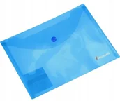 Szkolne artykuły papiernicze - Titanum Teczka kopertowa A5 niebieska transparentna - miniaturka - grafika 1