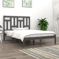 Łóżka - Łóżko z litego drewna sosna szara 200x200 cm - miniaturka - grafika 1