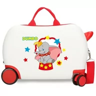 Walizki - Joumma Disney Dumbo Circus Walizka dziecięca biała 45 x 31 x 20 cm twarda ABS 24,6 l 2 kg 4 koła bagaż podręczny, biała, walizka dziecięca - miniaturka - grafika 1
