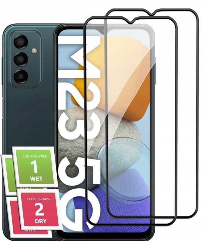 2x SZKŁO HARTOWANE DO SAMSUNG GALAXY M23 5G PEŁNE NA CAŁY EKRAN SZKIEŁKO 5D