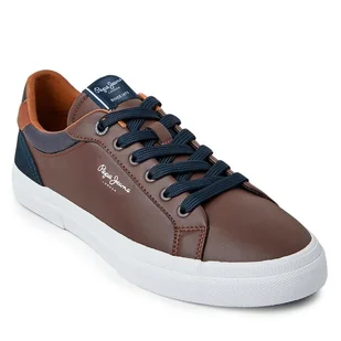Sneakersy Pepe Jeans PMS30839 Brown 878 - Półbuty męskie - miniaturka - grafika 1