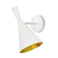 Lampy ścienne - FOGGI W1 kinkiet regulowany loft biały klosz stożek E27 - miniaturka - grafika 1