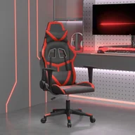 Fotele gamingowe - vidaXL Fotel gamingowy, czarno-czerwony, sztuczna skóra - miniaturka - grafika 1