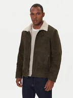 Kurtki męskie - Milestone Kurtka skórzana Camino 531624 21315 Zielony Regular Fit - miniaturka - grafika 1