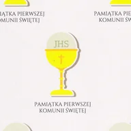 Pamiątka Pierwszej Komunii Świętej - Duża naklejka kielich komunia (4 szt.) - miniaturka - grafika 1