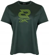 Koszulki i topy damskie - REEBOK - KOSZULKA DAMSKA Running SW Graphic Tee HT6005 sportowa ZIELONA - miniaturka - grafika 1