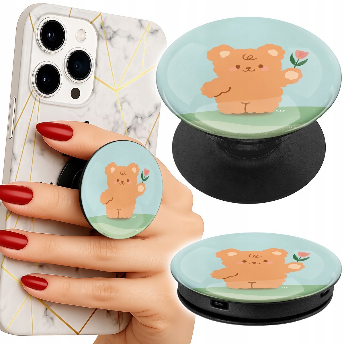 Uchwyt do telefonu Popsocket na palce/stojak MISIE WZORY DLA NAJMŁODSZYCH