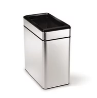Kosze na śmieci - Kosz gabinetowy na śmieci SIMPLEHUMAN, 10 l, czarno-srebrny - miniaturka - grafika 1