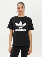 Koszulki i topy damskie - adidas T-Shirt Trefoil IR9533 Czarny Regular Fit - miniaturka - grafika 1