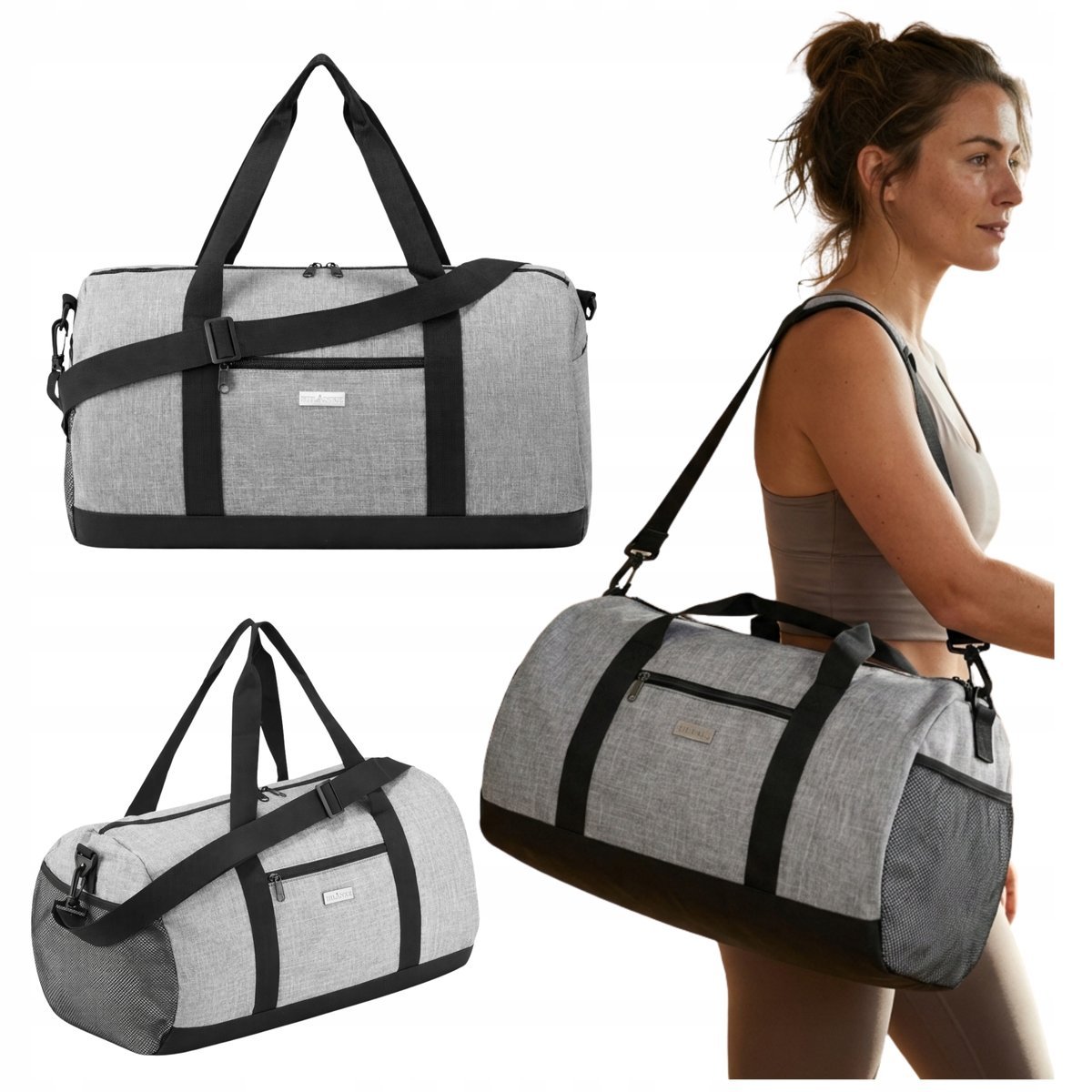 DAMSKA TORBA SPORTOWA POKROWIEC NA MATĘ DO JOGI NA SIŁOWNIĘ NA RAMIĘ LEKKA