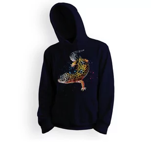 Bluza dziecięca z kapturem gekon lamparci-116 - Bluzy dla dziewczynek - miniaturka - grafika 1
