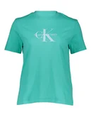 Koszulki i topy damskie - Calvin Klein Koszulka w kolorze turkusowym - miniaturka - grafika 1