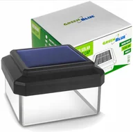 Lampy ogrodowe - LAMPA SOLARNA LED NA SŁUPEK DASZEK KOPERTOWY ZAŚLEPKA DO SŁUPKA KAPTUREK - miniaturka - grafika 1