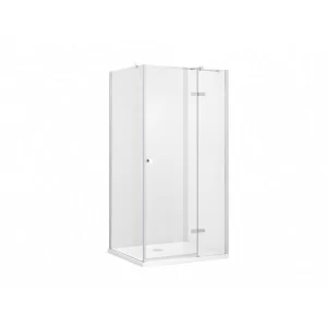 BESCO PKP-90-195-B PIXA BLACK NEW kabina kwadratowa przejrzyste szkło 90 x 90 x 195prawa - Kabiny prysznicowe - miniaturka - grafika 1