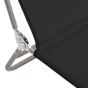 Składane leżaki, 2 szt., czarne, Textilene i stal ! - Leżaki ogrodowe - miniaturka - grafika 11