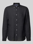 Koszule męskie - Koszula casualowa o kroju regular fit z lnu model ‘PIGMENT’ - miniaturka - grafika 1