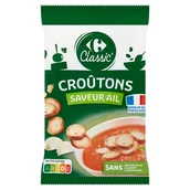 Pieczywo chrupkie - Carrefour Classic Grzanki okrągłe smażone o smaku czosnkowym 90 g - miniaturka - grafika 1