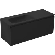 Szafki łazienkowe - Mexen Orio szafka łazienkowa 120 cm z umywalką Vela lewą, 1S, 1D, czarna mat - 91A13-12047-3-BBFF71-W23L71 - miniaturka - grafika 1