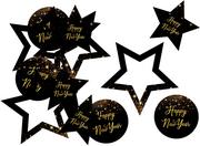 Sylwester - Dekoracja dwustronna Sparkling Happy New Year - 12 szt. - miniaturka - grafika 1