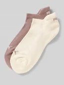Skarpetki damskie - Skarpety do sneakersów z logo w Zestaw 2 szt. - miniaturka - grafika 1