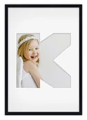 Ramki na zdjęcia - Ramka Na Zdjęcia Literka "K" Czarna. Ramka Drewniana 21X30 Cm - miniaturka - grafika 1