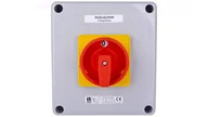 Inne akcesoria elektryczne - Spamel Łącznik 63A, 0-1 w obudowie OB16 żółto/czerwony SK63-2.8211\OB16ZC - miniaturka - grafika 1