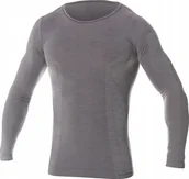 Koszulki męskie - Brubeck LS11600 Koszulka męska z długim rękawem COMFORT WOOL ciemnoszary L - miniaturka - grafika 1