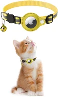 Obroże dla kotów - Odblaskowa obroża dla kota AirTag z regulowaną klamrą, kompatybilna z Apple AirTag, obroża z lokalizatorem chroniąca przed zgubieniem dla kotów, koc.. - miniaturka - grafika 1